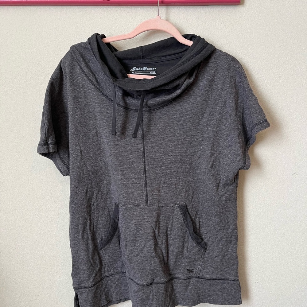 Eddie Bauer Women's Charcoal Gray Short Sleeve Top